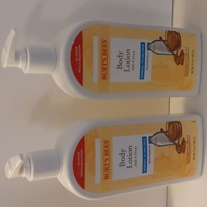 Burt's Bees Body Lotion Milk & Honey New 12oz Normal to Dry Skin  Lot of 2